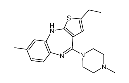 2-ethyl-8-methyl-4-(4-methylpiperazin-1-yl)-10H-thieno[2,3-b][1,5]benzodiazepine结构式