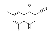 8-fluoro-6-methyl-4-oxo-1H-quinoline-3-carbonitrile结构式