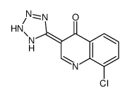 8-chloro-3-(1,2-dihydrotetrazol-5-ylidene)quinolin-4-one结构式