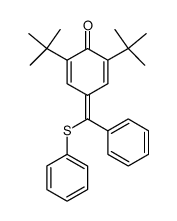 2,6-Di-tert-butyl-4-(phenyl-phenylsulfanyl-methylene)-cyclohexa-2,5-dienone结构式