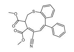5-cyano-3,4-bis(methoxycarbonyl)-7-phenyl-2,3-dihydro-1-benzothionin结构式
