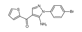 (5-AMINO-1-(4-BROMOPHENYL)-1H-PYRAZOL-4-YL)(THIOPHEN-2-YL)METHANONE Structure