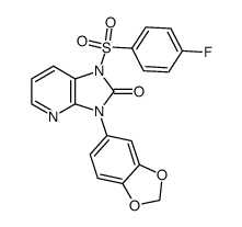 3-benzo[1,3]dioxol-5-yl-1-(4-fluoro-benzenesulfonyl)-1,3-dihydro-imidazo[4,5-b]pyridin-2-one Structure
