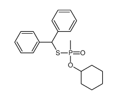 [[cyclohexyloxy(methyl)phosphoryl]sulfanyl-phenylmethyl]benzene Structure