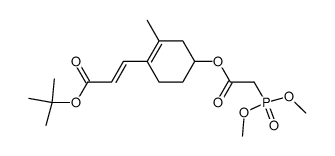 (E)-3-{4-[2-(Dimethoxy-phosphoryl)-acetoxy]-2-methyl-cyclohex-1-enyl}-acrylic acid tert-butyl ester Structure