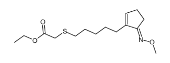 2-(7-carbethoxy-6-thiaheptyl)-1-methoximino-2-cyclopentene Structure