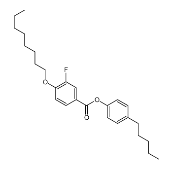 (4-pentylphenyl) 3-fluoro-4-octoxybenzoate结构式