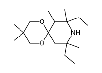 9-aza-3,3,7, 8,10-pentamethyl-8,10-diethyl-1,5-dioxaspiro[5.5]undecane结构式