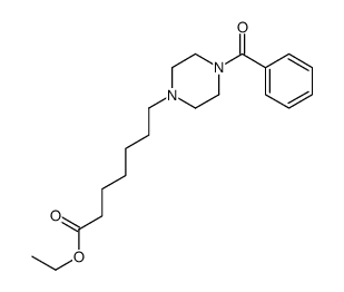 ethyl 7-(4-benzoylpiperazin-1-yl)heptanoate结构式