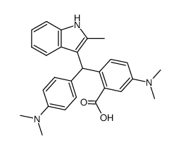 5-Dimethylamino-2-[(4-dimethylamino-phenyl)-(2-methyl-1H-indol-3-yl)-methyl]-benzoic acid Structure