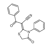 3-oxo-2-(4-oxo-3-phenyl-thiazolidin-2-ylidene)-3-phenyl-propionitrile结构式