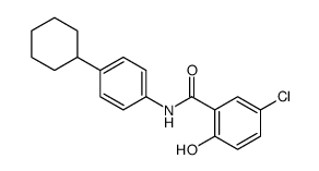 5-chloro-N-(4-cyclohexylphenyl)-2-hydroxybenzamide结构式