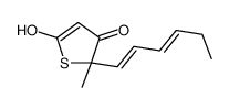 2-hexa-1,3-dienyl-5-hydroxy-2-methylthiophen-3-one Structure