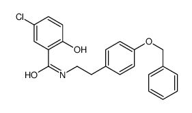 5-chloro-2-hydroxy-N-[2-(4-phenylmethoxyphenyl)ethyl]benzamide结构式