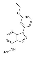 1-(3-ethoxyphenyl)-4-hydrazino-1H-pyrazolo[3,4-d]pyrimidine结构式