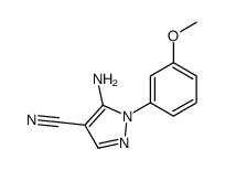 5-amino-1-(3-methoxyphenyl)pyrazole-4-carbonitrile结构式