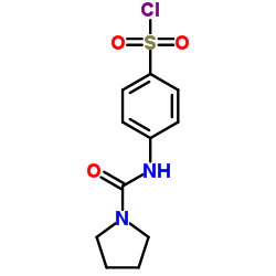 4-[(PYRROLIDINE-1-CARBONYL)-AMINO]BENZENESULFONYL CHLORIDE结构式