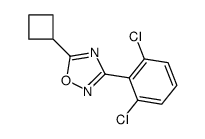 5-Cyclobutyl-3-(2,6-dichlorophenyl)-1,2,4-oxadiazole结构式