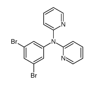 N-(3,5-dibromophenyl)-N-pyridin-2-ylpyridin-2-amine结构式