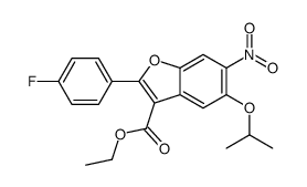 Ethyl 2-(4-fluorophenyl)-5-isopropoxy-6-nitrobenzofuran-3-carboxylate结构式