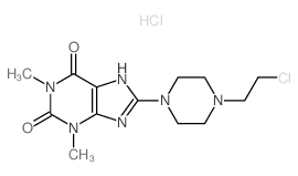 8-[4-(2-chloroethyl)piperazin-1-yl]-1,3-dimethyl-7H-purine-2,6-dione结构式