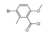 5-bromo-2-methoxy-6-methyl-benzoic acid chloride Structure