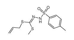 (E)-(toluene-4-sulfonyl)-dithiocarbonohydrazonic acid allyl ester methyl ester Structure