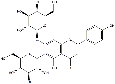 Isovitexin 7-O-galactopyranoside结构式