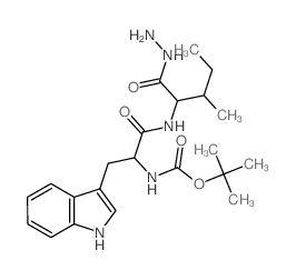 L-Isoleucine,N-[N-[(1,1-dimethylethoxy)carbonyl]-L-tryptophyl]-, hydrazide (9CI) Structure