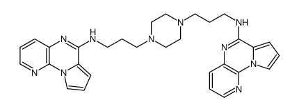 N,N'-(piperazine-1,4-diylbis(propane-3,1-diyl))bis(pyrido[3,2-e]pyrrolo[1,2-a]pyrazin-6-amine) Structure