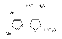 cyclopenta-1,3-diene,cyclopentane,sulfanide,sulfanylidenemolybdenum Structure