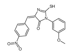 (5Z)-3-(3-methoxyphenyl)-5-[(4-nitrophenyl)methylidene]-2-sulfanylideneimidazolidin-4-one结构式