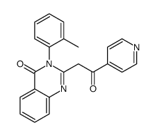 3-(2-methylphenyl)-2-(2-oxo-2-pyridin-4-ylethyl)quinazolin-4-one结构式