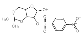 3,3-dimethyl-9-(4-nitrophenyl)sulfonyloxy-2,4,7-trioxabicyclo[4.3.0]nonan-8-ol结构式