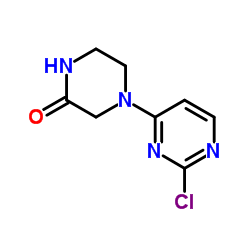 4-(2-Chloro-4-pyrimidinyl)-2-piperazinone结构式