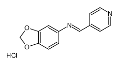 N-(1,3-benzodioxol-5-yl)-1-pyridin-4-ylmethanimine,hydrochloride Structure