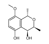 1H-2-Benzopyran-4,5-diol, 3,4-dihydro-8-methoxy-1,3-dimethyl-, (1S,3S,4S)- (9CI) structure