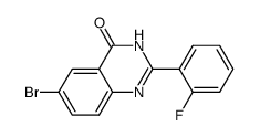 6-bromo-2-(2-fluoro-phenyl)-3H-quinazolin-4-one结构式
