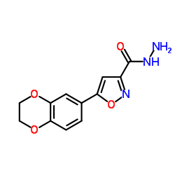 5-(2,3-二氢苯[B][1,4]二氧-7-)异噁唑-3-酰肼结构式