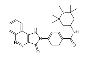 4-(3-oxo-1H-pyrazolo[4,3-c]cinnolin-2-yl)-N-(1,2,2,6,6-pentamethylpiperidin-4-yl)benzamide结构式