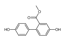 methyl 4,4'-dihydroxy-[1,1'-biphenyl]-2-carboxylate结构式