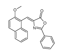 4-[(2-methoxynaphthalen-1-yl)methylidene]-2-phenyl-1,3-oxazol-5-one Structure