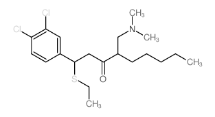 1-(3,4-dichlorophenyl)-4-(dimethylaminomethyl)-1-ethylsulfanyl-nonan-3-one Structure