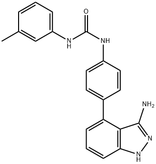 1-[4-(3-amino-1H-indazol-4-yl)phenyl]-3-o-tolylurea Structure