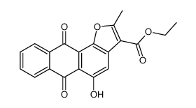 ethyl 5-hydroxy-2-methyl-6,11-dioxo-6,11-dihydroanthra[1,2-b]furan-3-carboxylate结构式