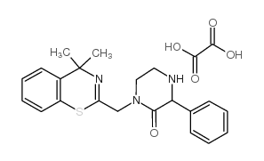 1-((4,4-Dimethyl-4H-1,3-benzothiazin-2-yl)methyl)-3-phenyl-2-piperazin one oxalate Structure