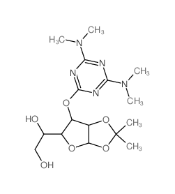 1-[4-[[4,6-bis(dimethylamino)-1,3,5-triazin-2-yl]oxy]-7,7-dimethyl-2,6,8-trioxabicyclo[3.3.0]oct-3-yl]ethane-1,2-diol Structure