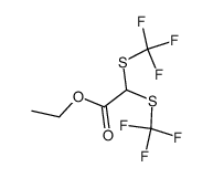 Bis(trifluormethylsulfanyl)essigsaeure-ethylester结构式