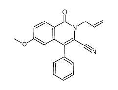 2-allyl-6-methoxy-1-oxo-4-phenyl-1,2-dihydroisoquinoline-3-carbonitrile结构式
