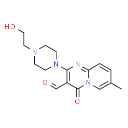 2-[4-(2-HYDROXY-ETHYL)-PIPERAZIN-1-YL]-7-METHYL-4-OXO-4H-PYRIDO[1,2-A]PYRIMIDINE-3-CARBALDEHYDE结构式